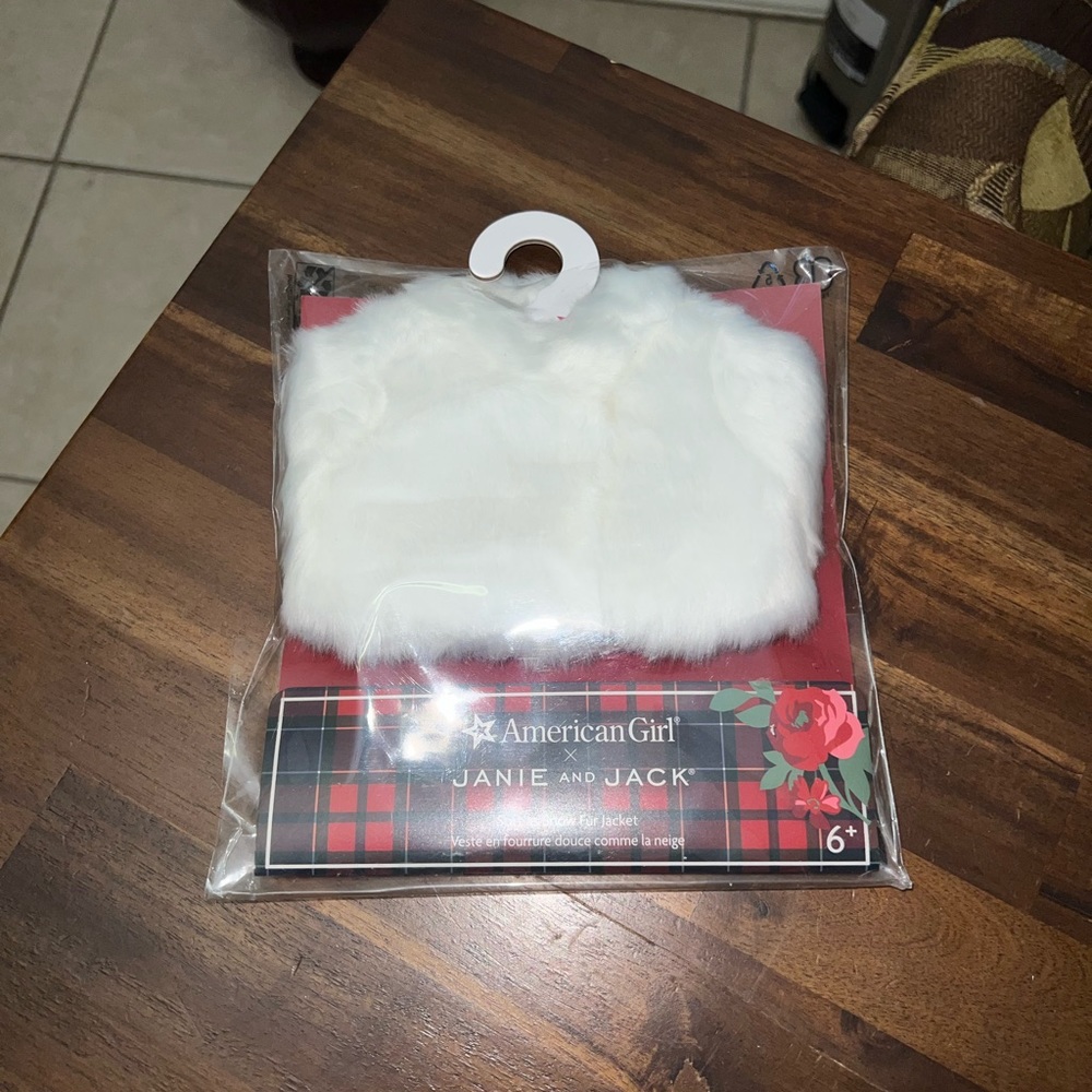 American Girl x Janie and Jack Soft As Snow Fur Jacket